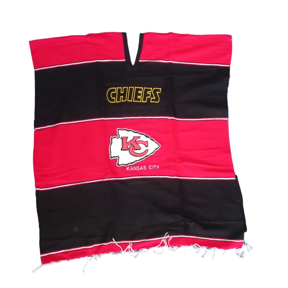 Kansas City Cheifs Poncho | Acrylic Cotton | One size